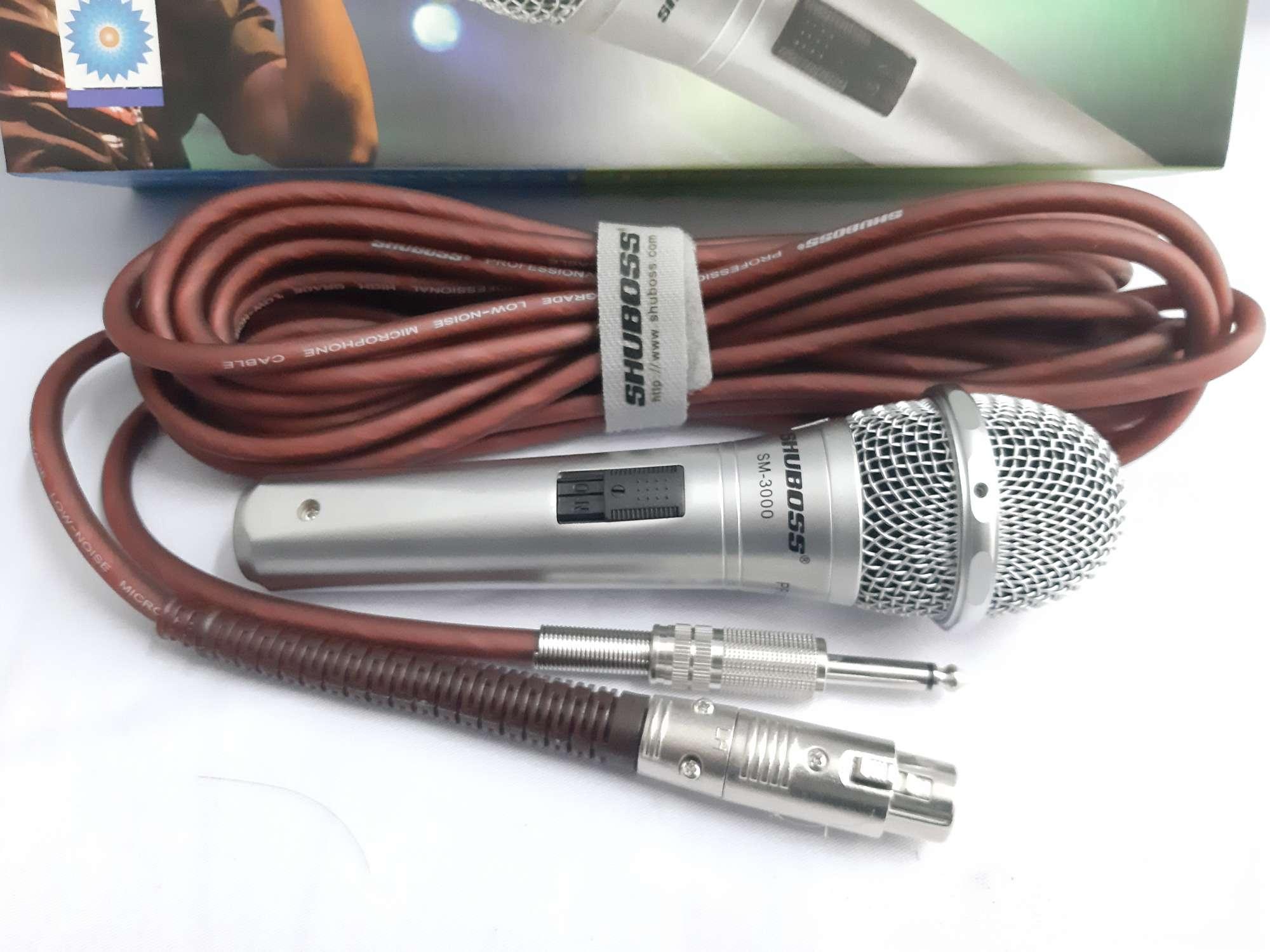 [HCM][ GIAM GIÁ SỐC 50% ] Micro Karaoke Đa Năng Chất Lượng- Mic Karaoke Shuboss SM 3000 Có Dây Cao Cấp- Micro Không Dây Hát Karaoke- Âm Thanh Đỉnh Cao Chuyên Nghiệp- Được Trang Bị Bộ Lọc Âm Tốt- Chống Hú Hiệu Quả- Vỏ Hợp Kim Nhôm Bền Bỉ