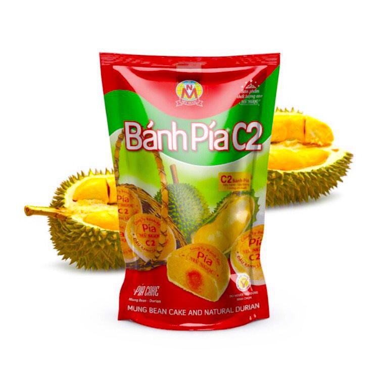 New 460g 4 bánh pía c2 đậu xanh sầu riêng cao cấp, 1 bánh có 1 trứng muối, thơm sầu riêng chín cao cấp – mát đậu xanh