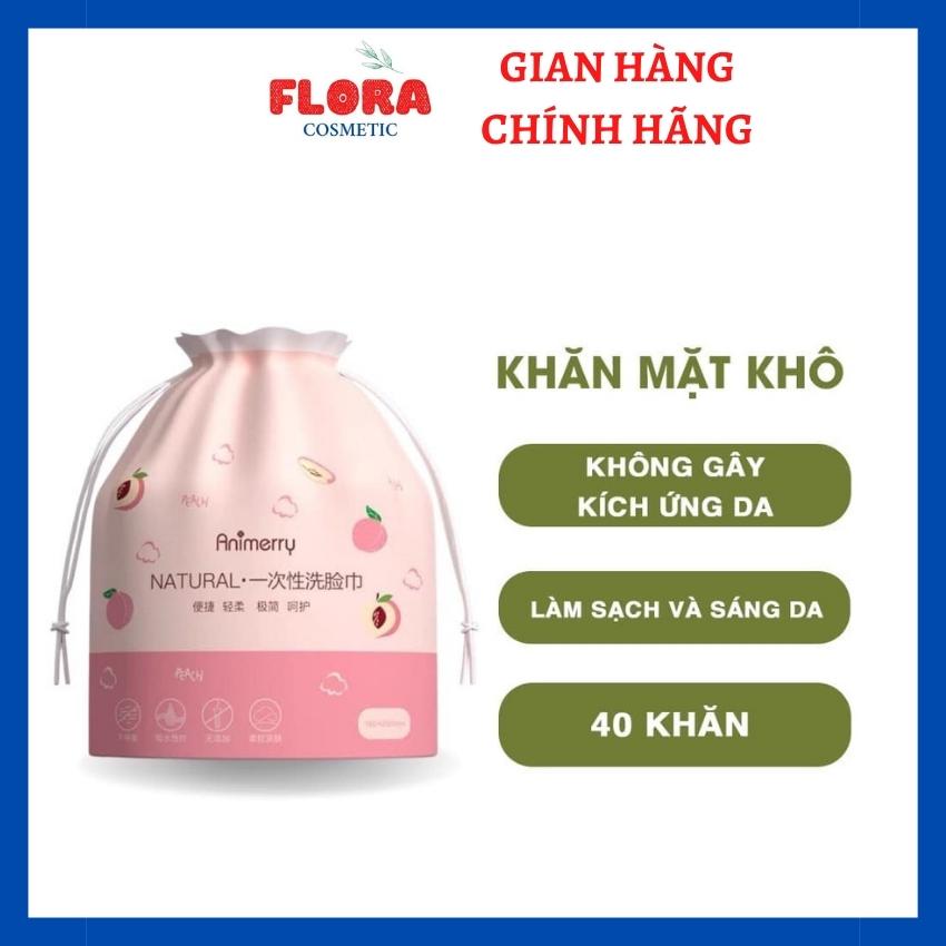 Khăn lau mặt dùng 1 lần cotton cao cấp animerry - khăn tẩy trang animerry - khăn mặt khô animerry dùng 1 lần