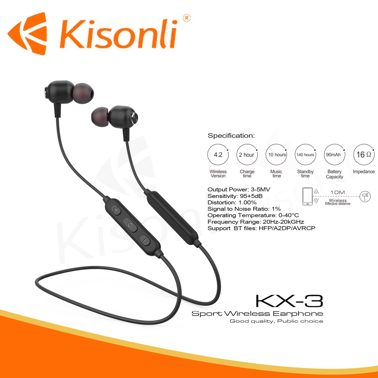 Tai nghe Bluetooth Kisonli KX3 Thể Thao Chuyên Nghiệp Chính Hãng Kisonli