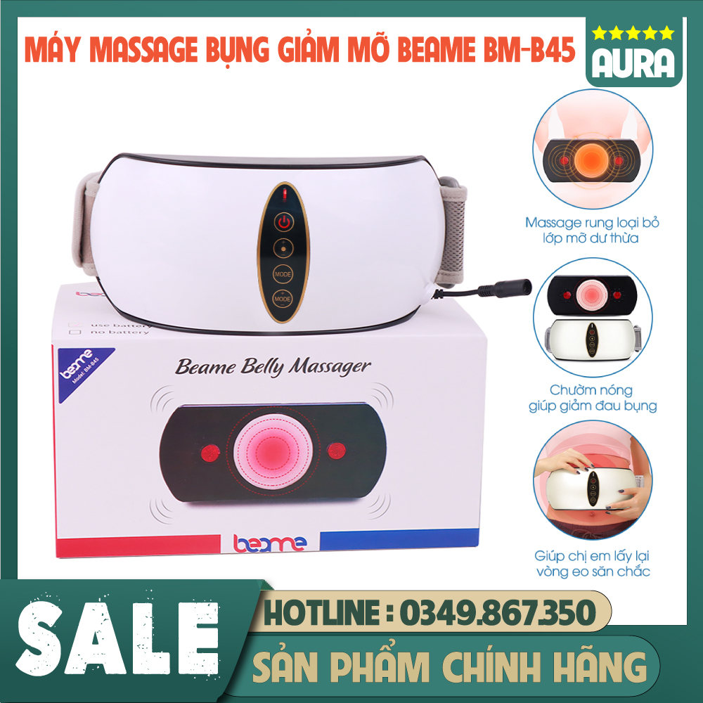 Đai massage giảm mỡ bụng BM-B45, đai rung giảm mỡ bụng kết hợp nhiều chế độ massage và nhiệt giúp đánh tan mỡ bụng, Mẫu mới 2023