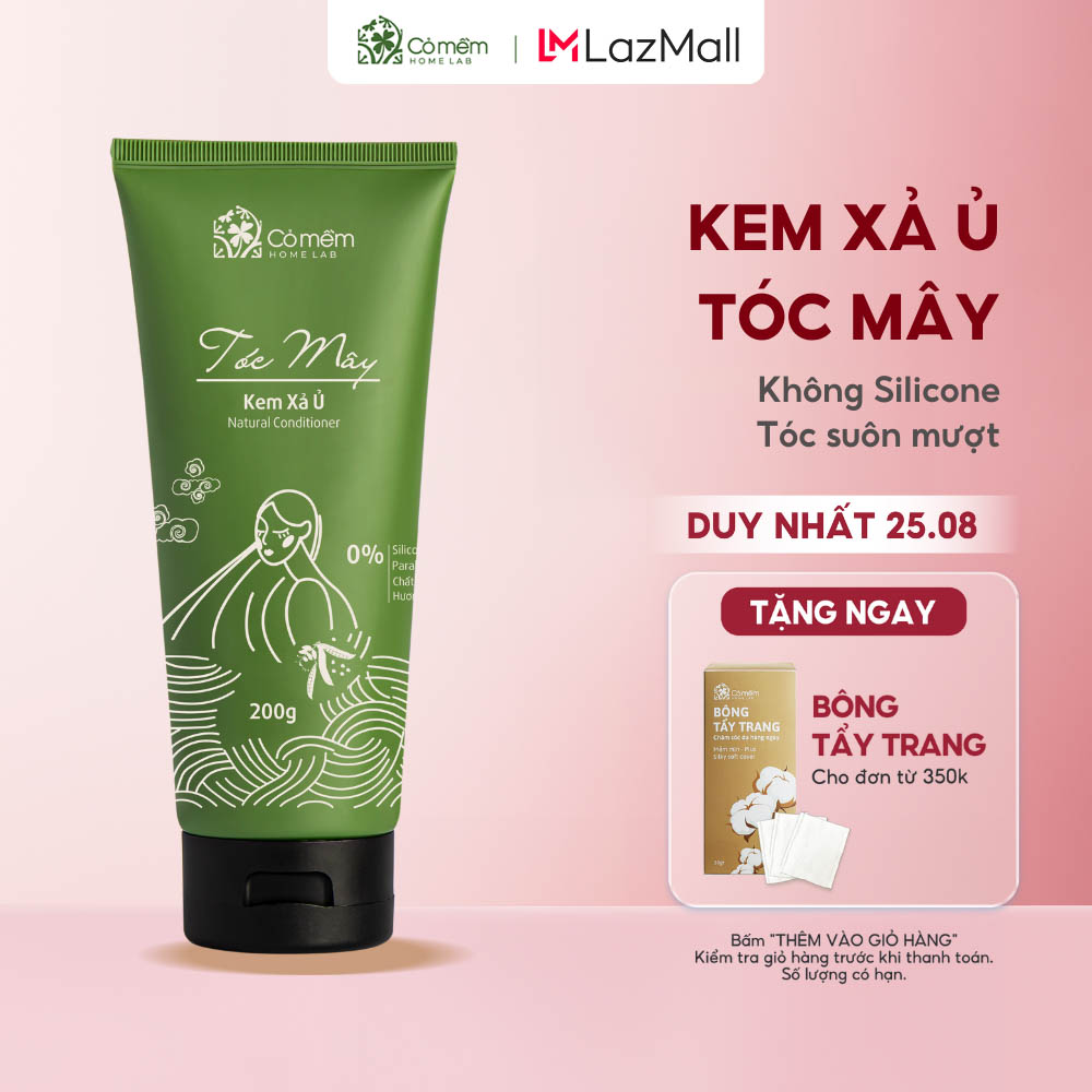 Dầu xả ủ thảo dược cao cấp tóc mây khôngsilicone an toàn làm mượt tóc giúp phục hồi tóc hư tổn ngừa rụng tóc cỏ mềm 200g