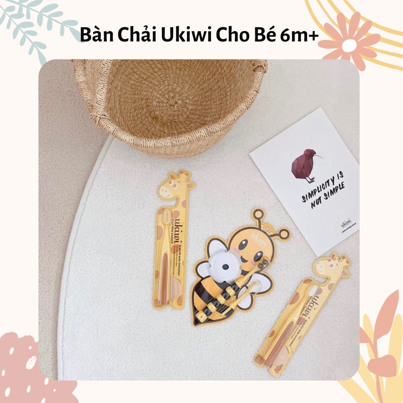 Set Bàn Chải Đánh Răng Ukiwi Nội Địa Hàn Cho Bé Từ 6M+ - GIRI HOUSE