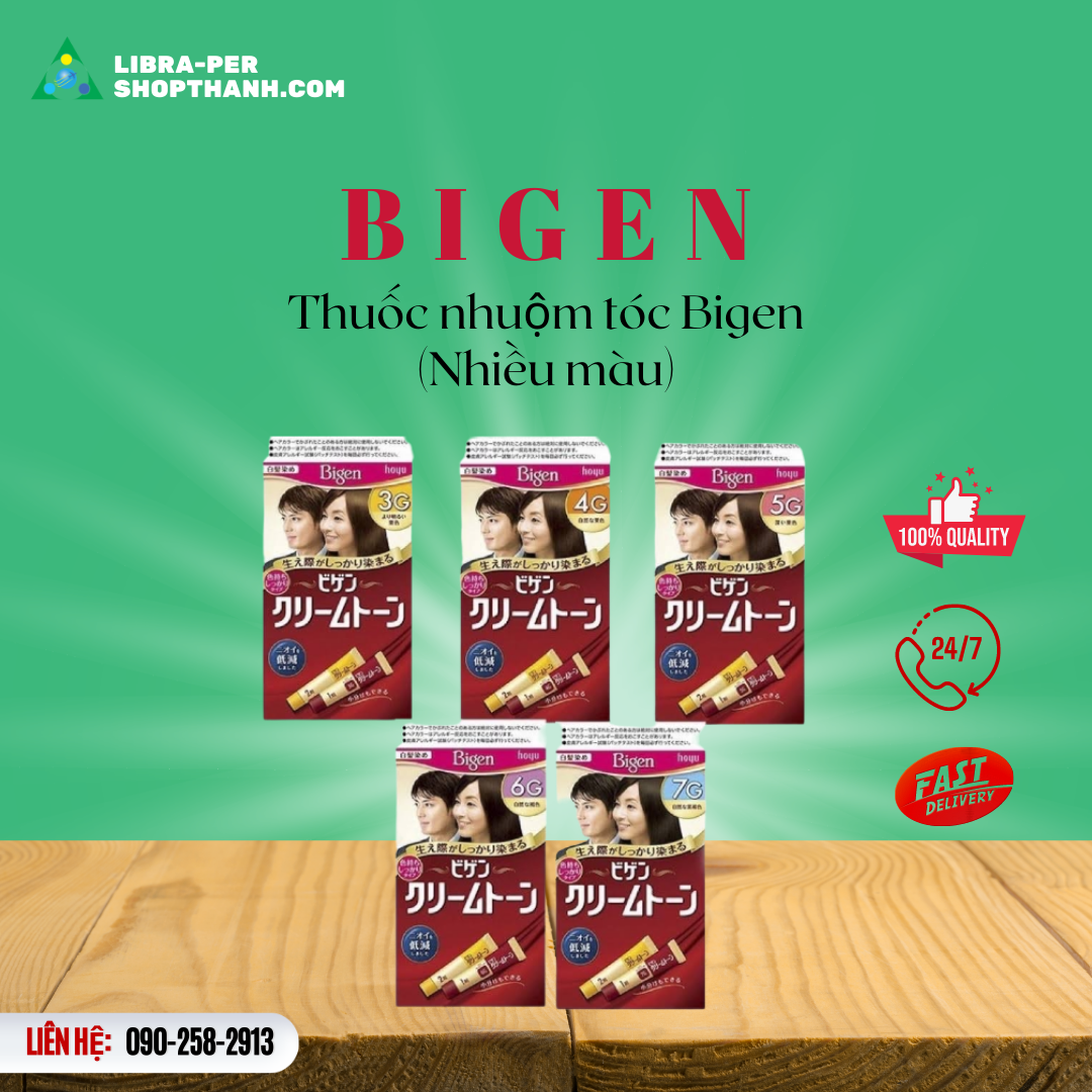 Thuốc nhuộm tóc bigen nhật bản - 80g