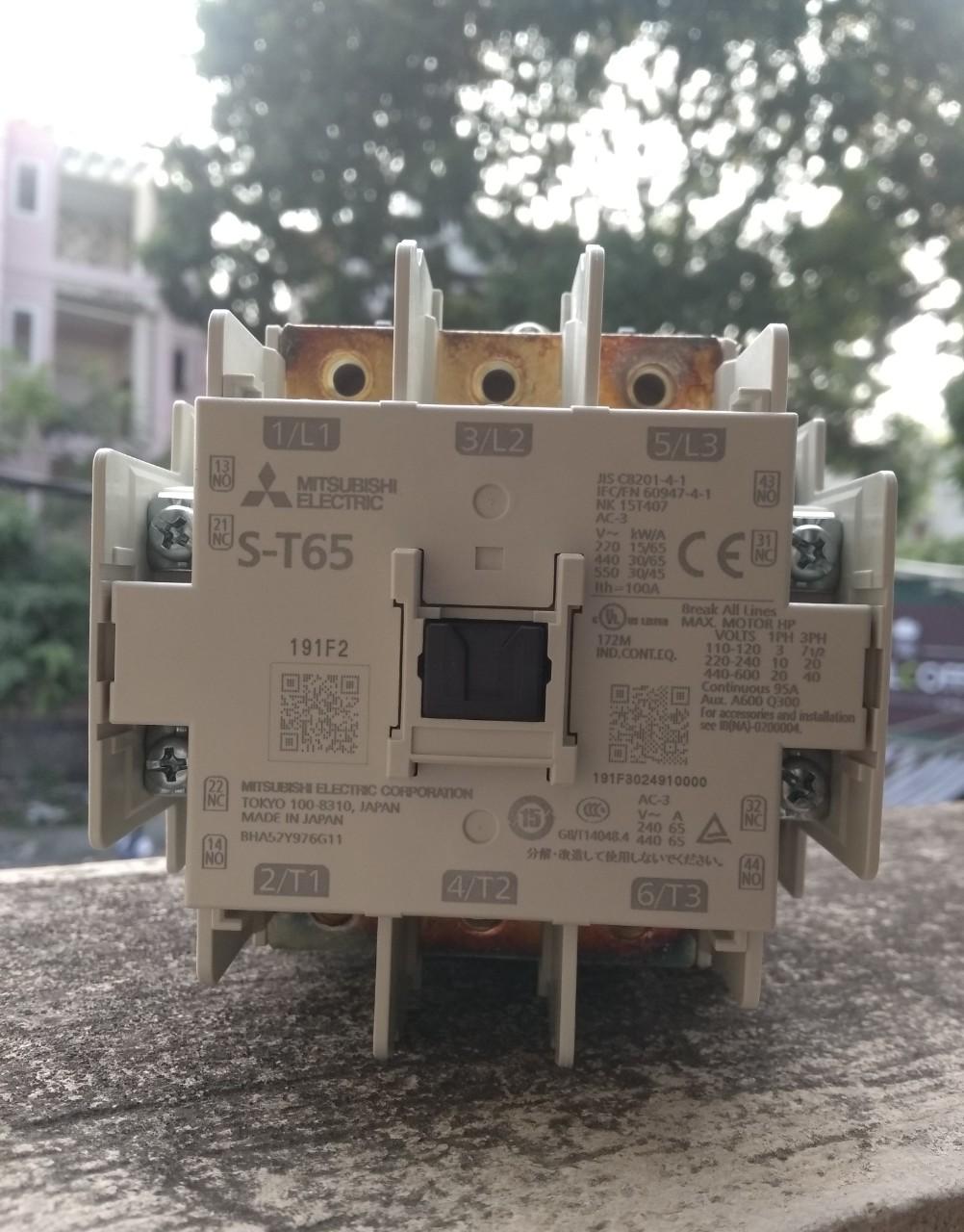 Khởi động từ mc mitsubishi s-t65 ac200v 65a 30kw