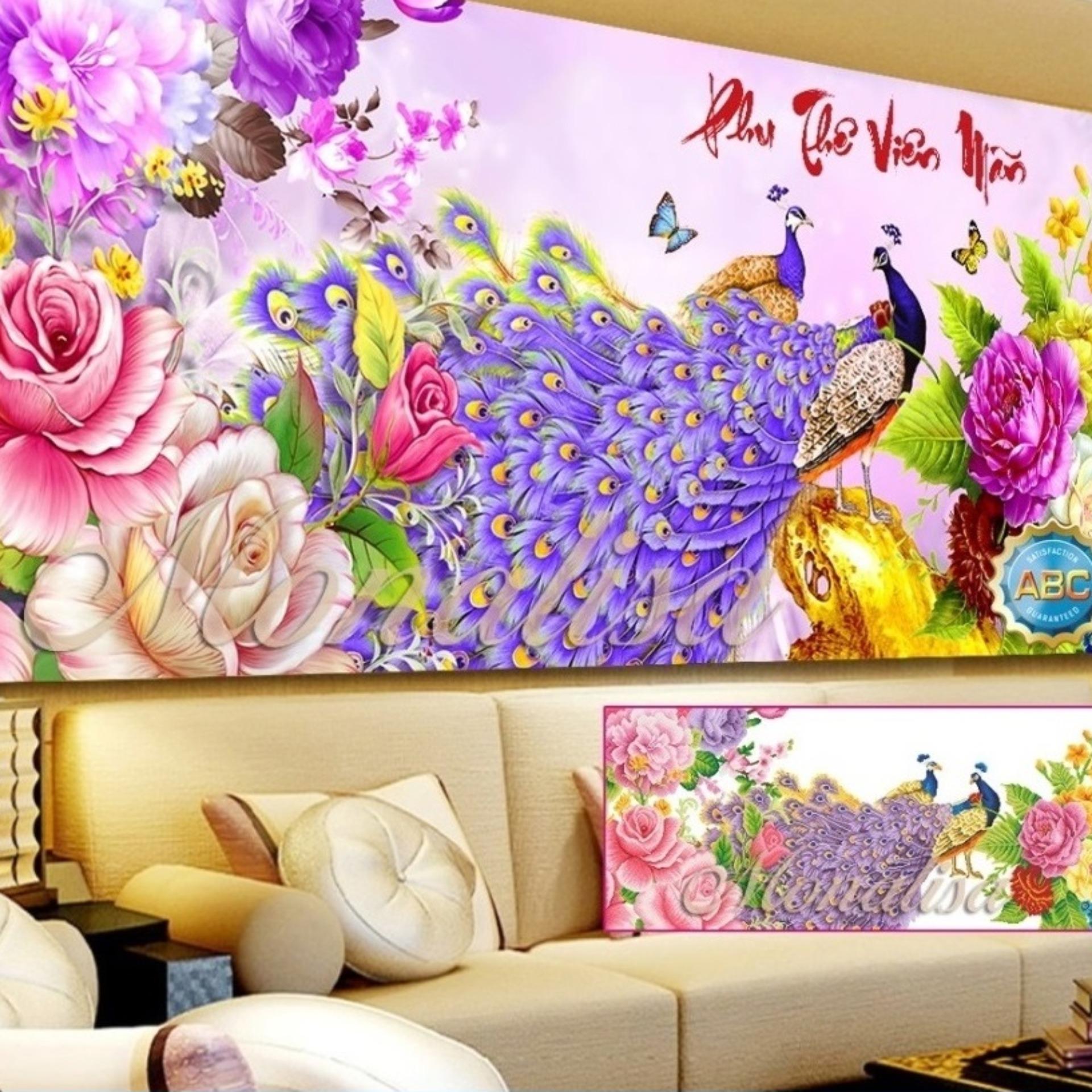 Tranh đính đá phu thê viên mãn y8089- sản phẩm chưa đính