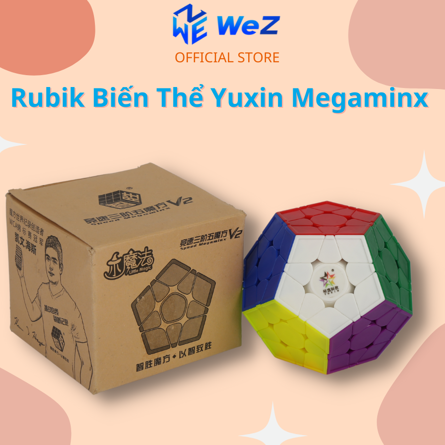 Rubik biến thể little yuxin magic megaminx v2 stickerless - đồ chơi phát triển trí tuệ cho bé - wez toys
