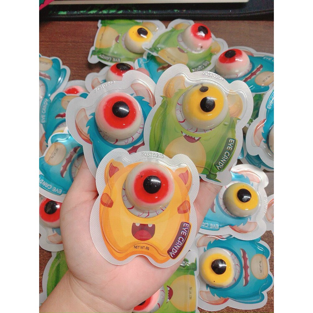 (Combo 3 viên) Kẹo Dẻo Con Mắt Eye Candy Funny Caslte
