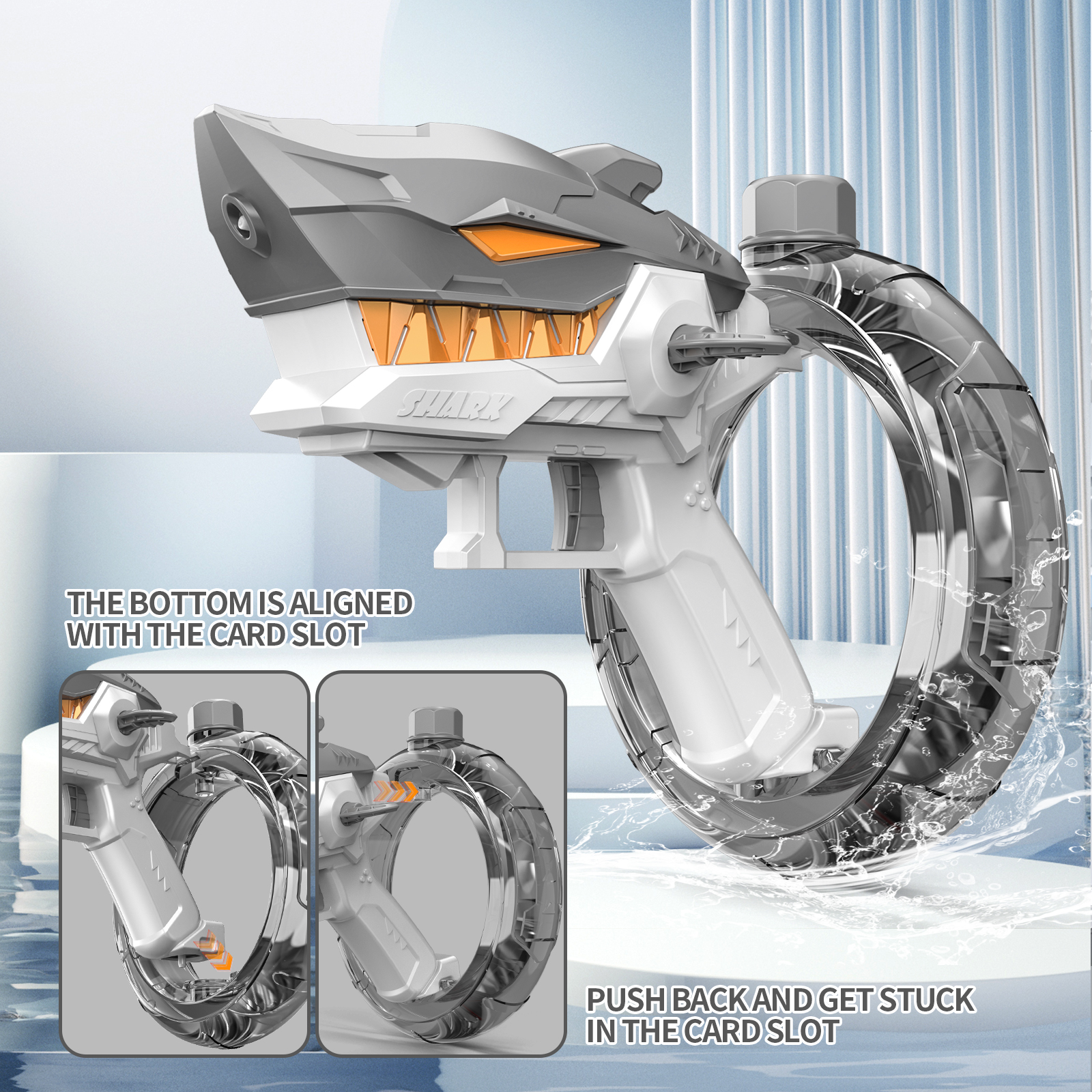 Đồ chơi súng nước điện Cá mập nhìn Súng nước Trò chơi bể bơi và bãi biển ngoài trời dành cho trẻ em