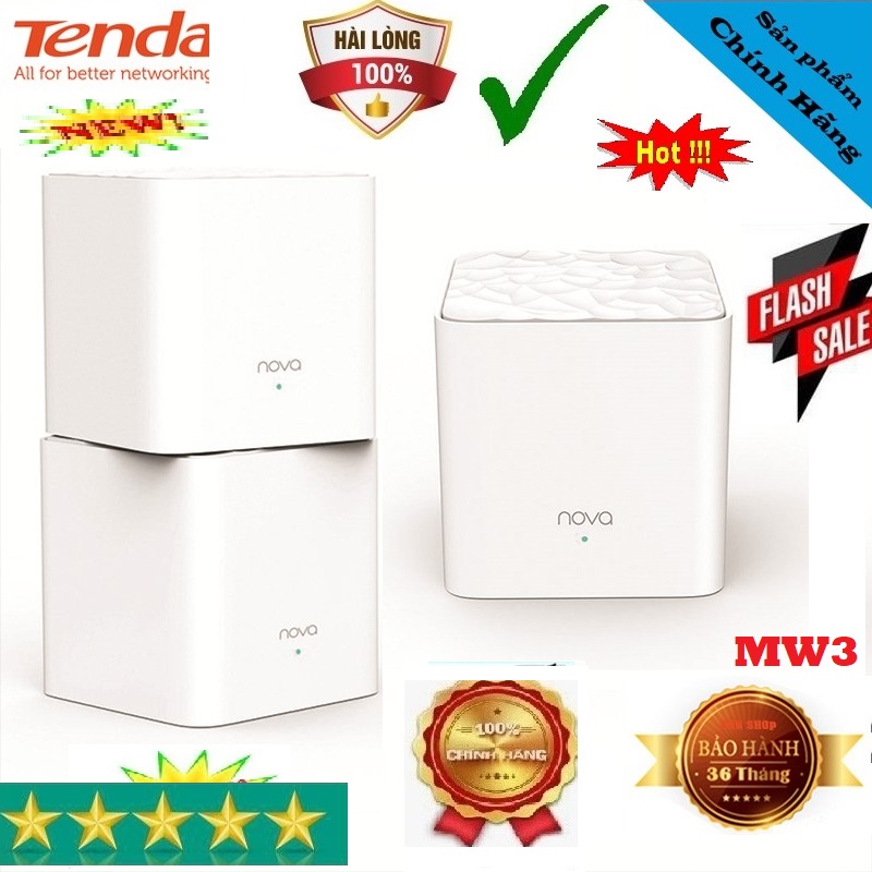 Bộ 3 cái phát wifi dạng lưới mesh ten da nova mw3 ac1200