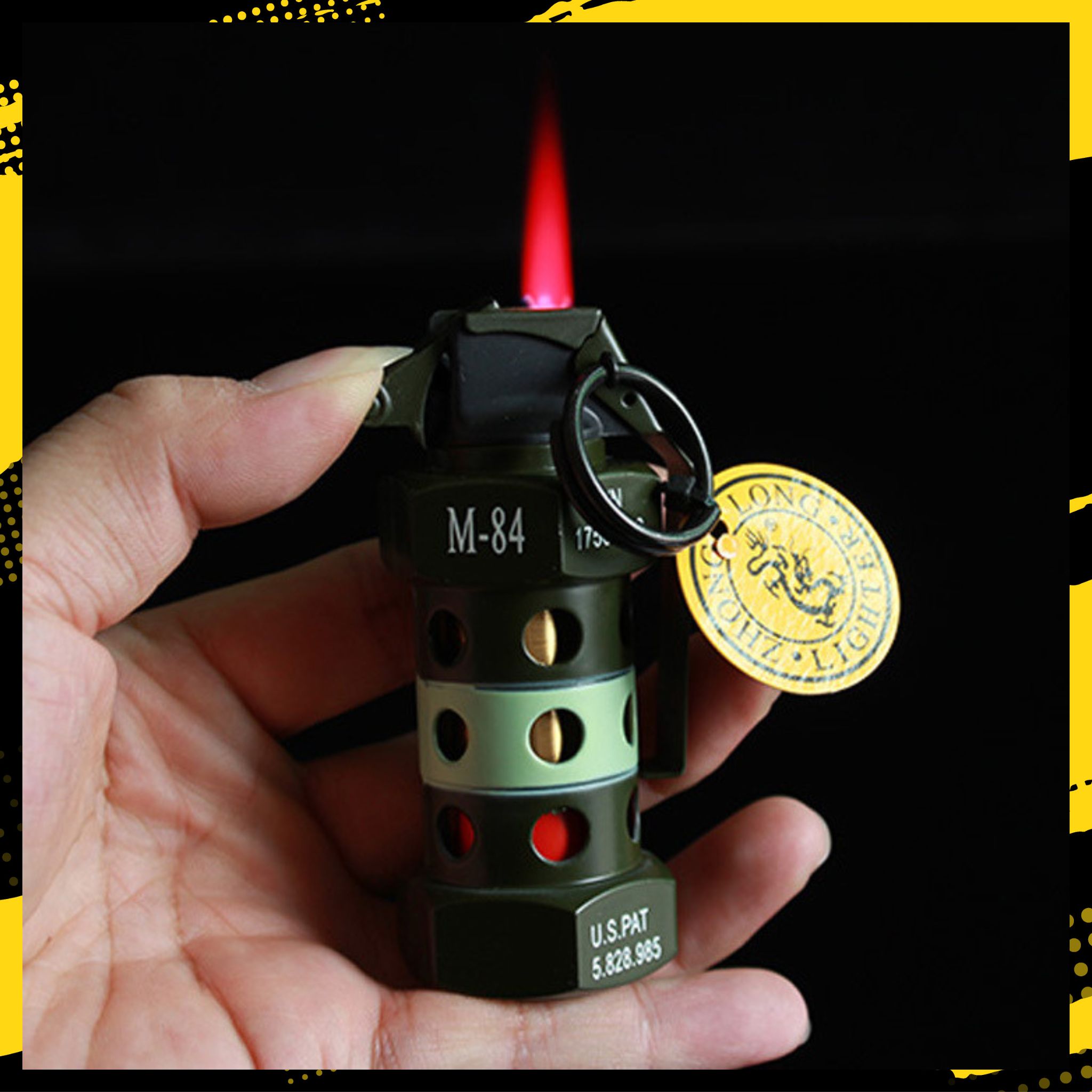 Bật Lửa Gas Khò Tia Đỏ M-831 Kim Loại Mô Hình Kiểu Dáng Trái Lưu Đan Mô Hình Đẹp Độc