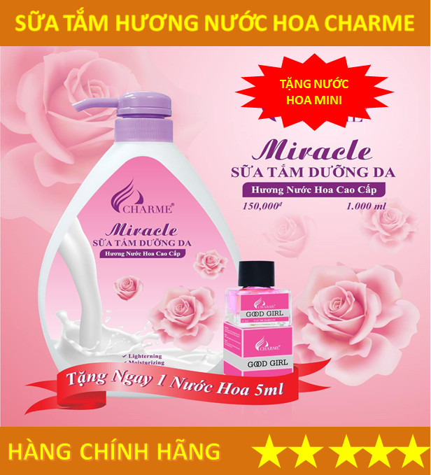 Sữa tắm nước hoa chame miracle 1000ml cho nữ chính hãng