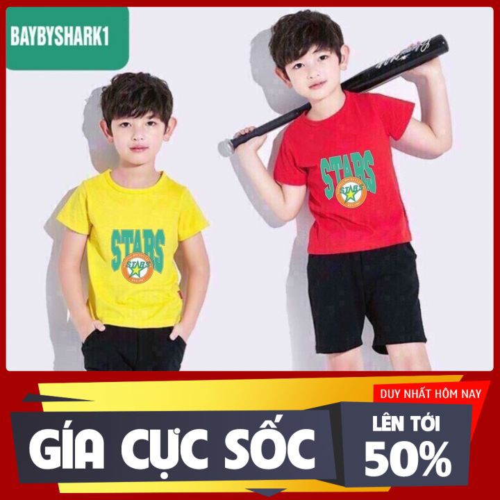 Áo thun cho bé, cotton 100% thoáng mát, áo phông cho bé trai, bé gái -bbsstart