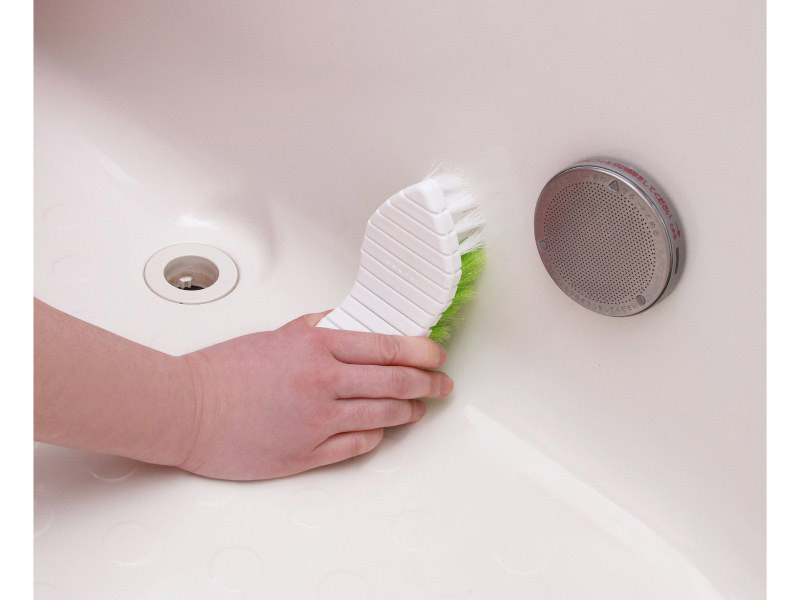 Bàn chải uốn cong chà sàn nhà tắm, bằng nhựa, dụng cụ vệ sinh nhà bếp, góc tường loại bỏ vết bẩn tiện lợi nội địa Nhật Bản