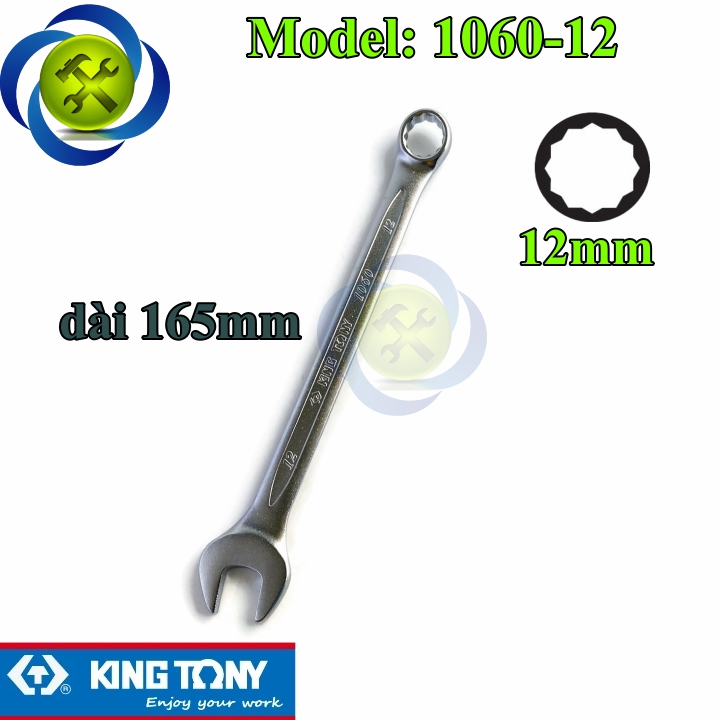 Cờ lê vòng miệng 12mm kingtony 1060-12 dài 165mm