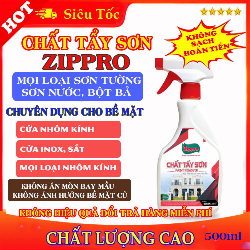 CHẤT TẨY SƠN, TẨY XI MĂNG ZIPPRO 500ML, LÀM MỀM TẨY SẠCH SƠN NƯỚC, SƠN TƯỜNG, XI MĂNG - HIỆU QUẢ CAO