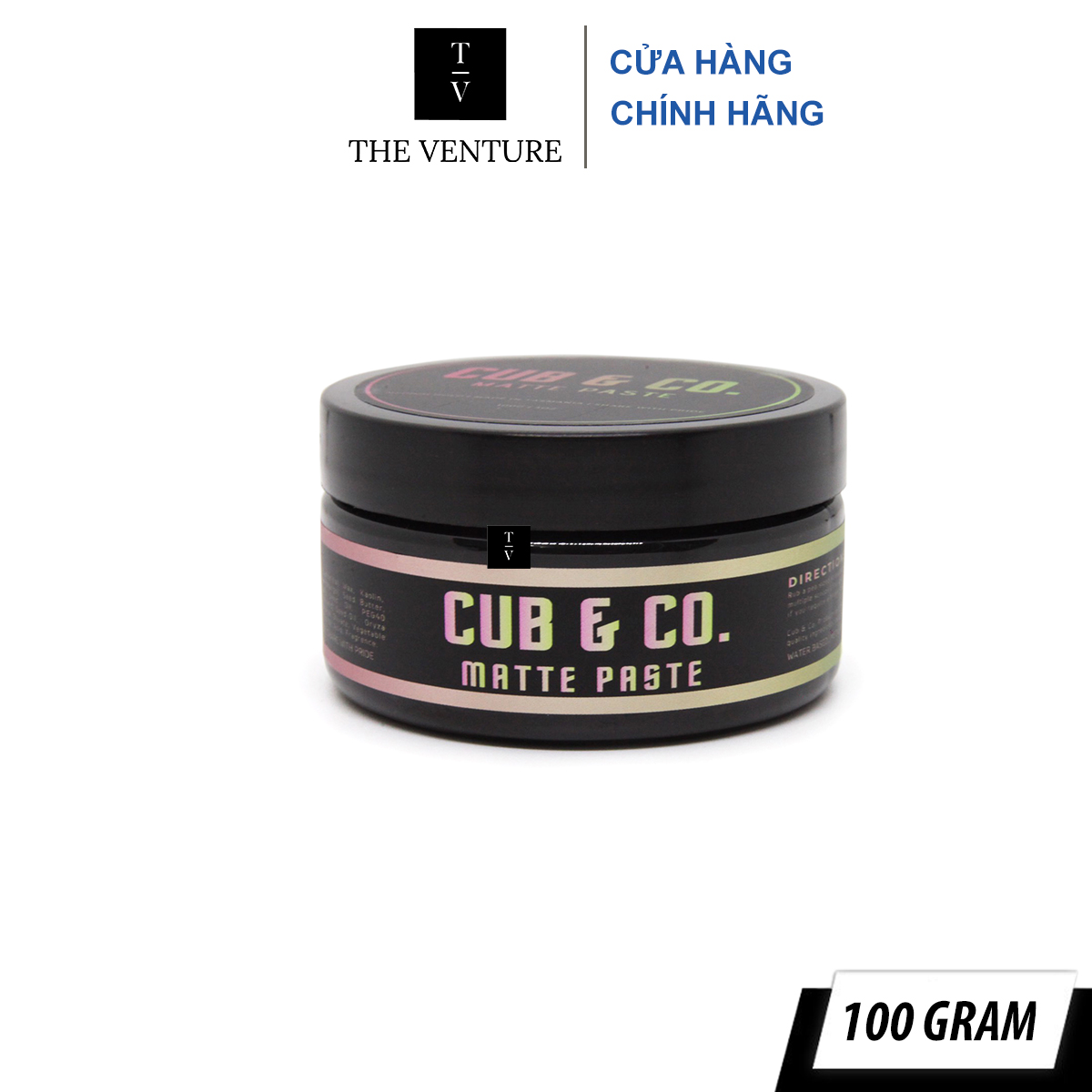 Sáp vuốt tóc nam cub & co matte paste chính hãng - 100 gram