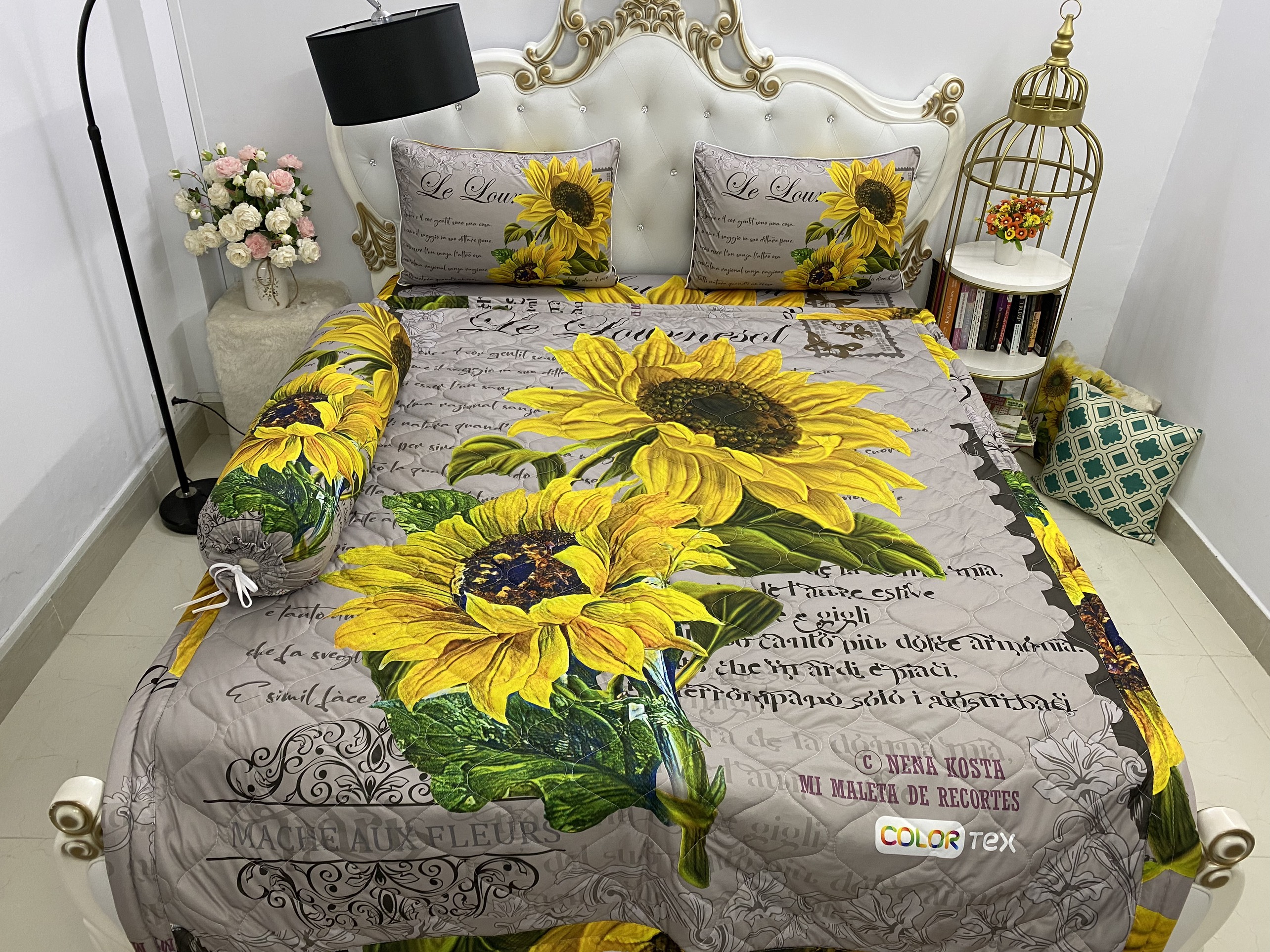 [HCM]Bộ Drap mền + áo gối { 5 món} thun Ý 5D Cao Cấp , mát lạnh, thấm hút tốt.{ hoặc mền lẻ}