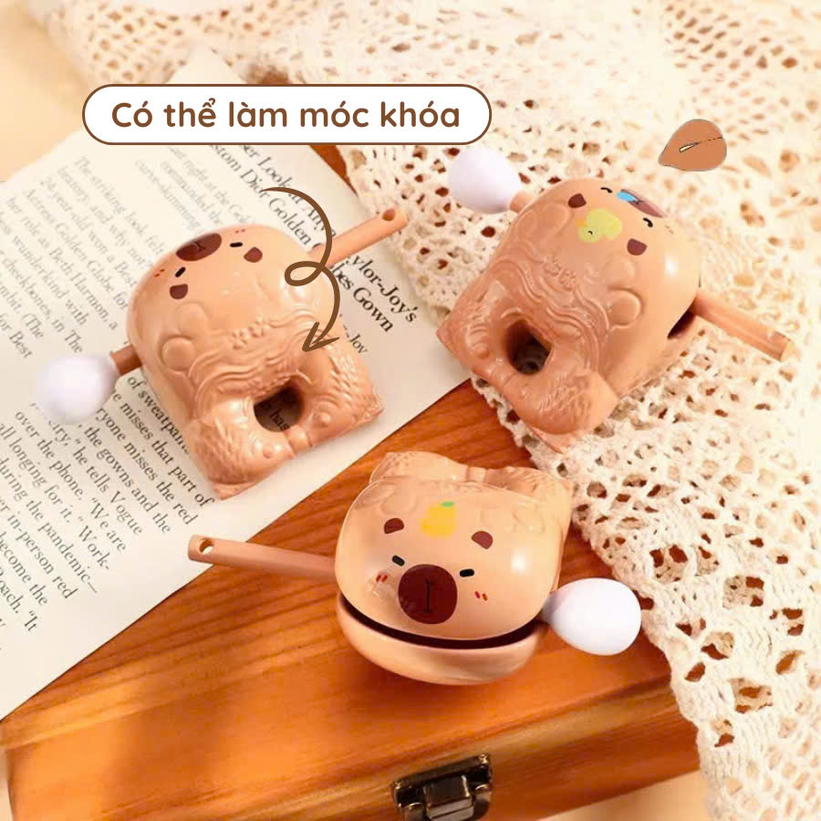 Gõ mõ mini Capybara, Mõ giải nghiệp hình thú dễ thương vang to – Bộ gõ mõ Tịnh Tâm Vô Tri, đồ chơi văn phòn