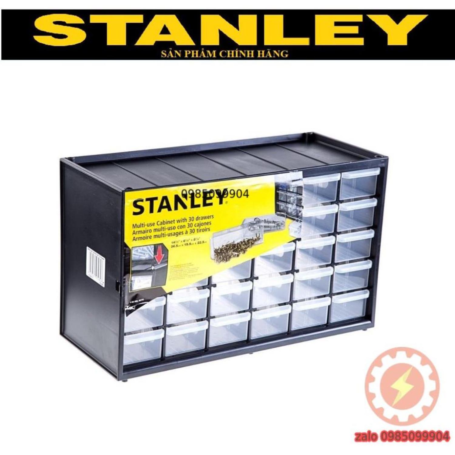 Tủ linh kiện 30 ngăn 39 ngăn Stanley hộp đồ nghề tủ locker mini chứa đựng dụng cụ linh kiện điện tử, phụ kiện, cơ khí