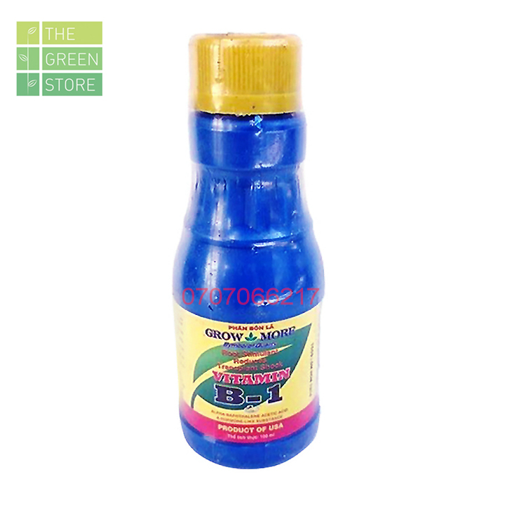 Phân bón Vitamin B1 Grow more (100ml/500ml/1L) kích nảy mầm, ra rễ, dưỡng cây cho hoa lan, hoa hồng, mai vàng, hoa cây cảnh, rau sạch, cây ăn trái