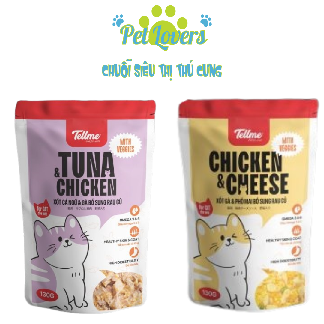 Pet Lovers - Pate Tellme nhiều vị 130g dành cho mèo