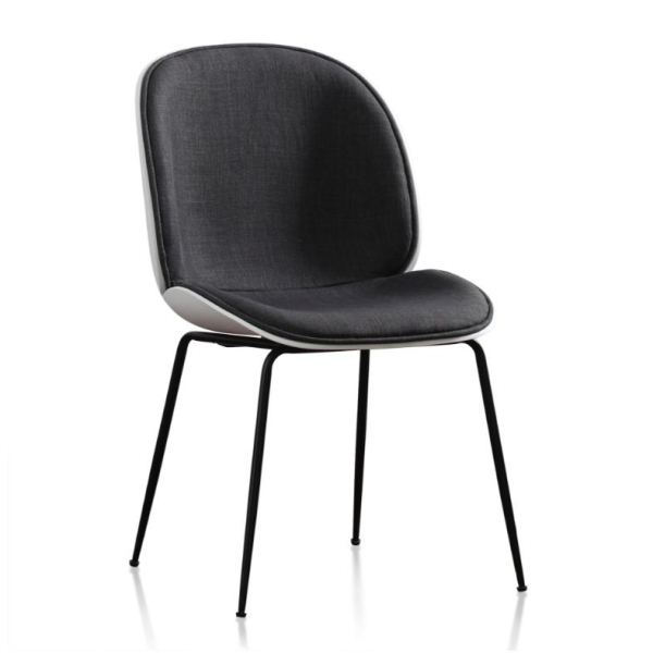 Ghế cafe nhựa bọc nệm chân sắt Beetle PP50