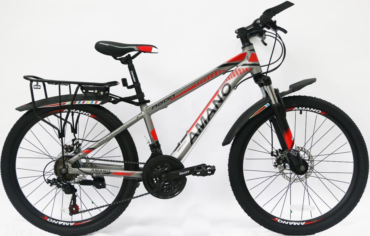 Xe đạp amano a200t có dè và baga tiện dụng - tặng bộ dụng cụ giyo tiện dụng