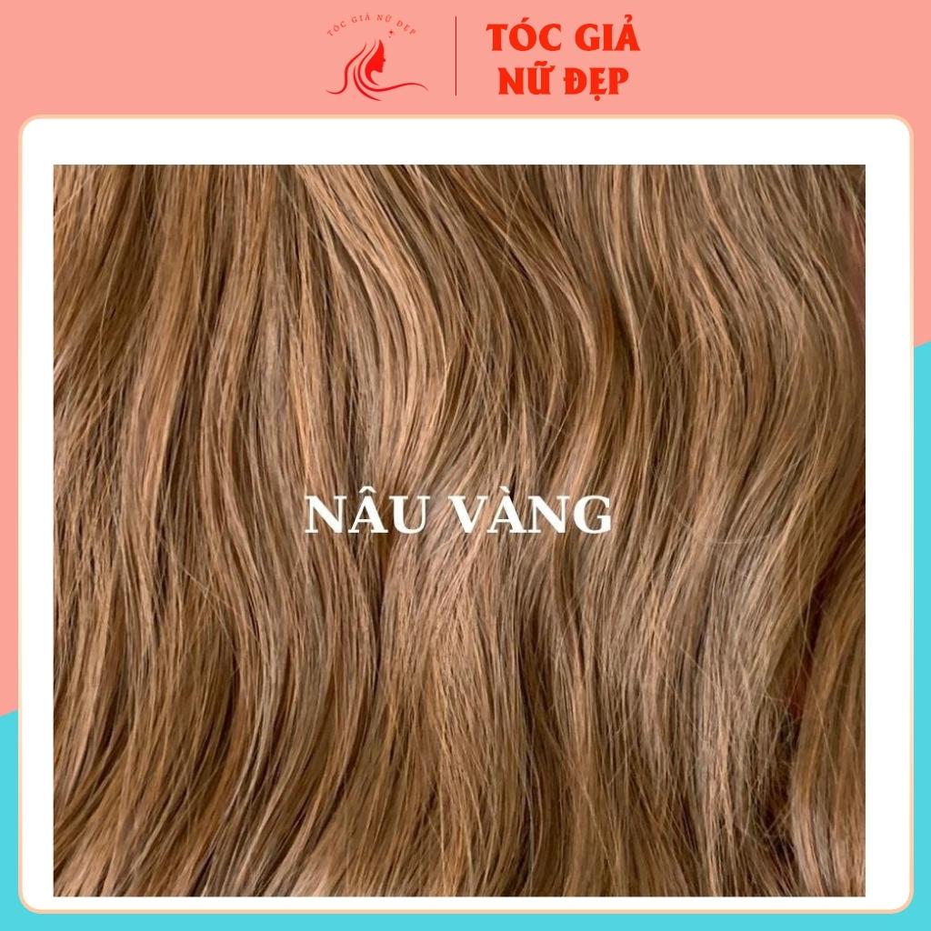 tóc giả nữ đẹp Kẹp u 3/4 xoăn sóng - mã ku07- kèm hình