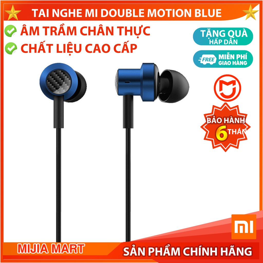 Tai nghe Xiaomi cao cấp Mi Double Motion Blue