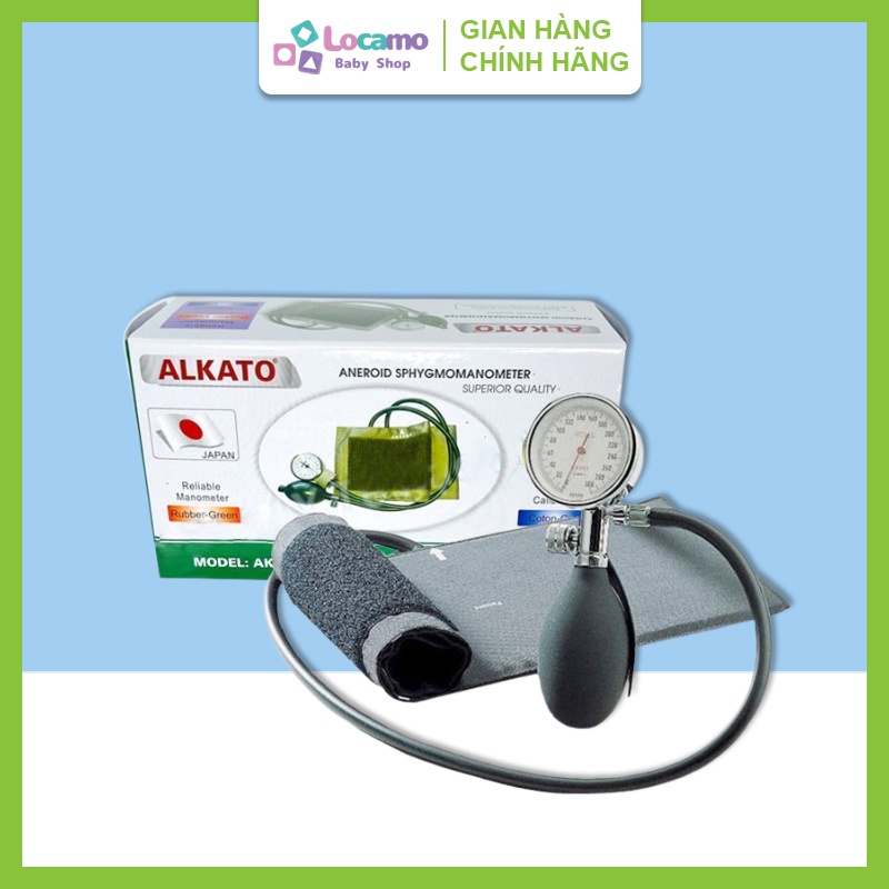 Bộ máy đo huyết áp cơ Alkato bằng quả bóp kèm đai quấn bắp tay và ống nghe