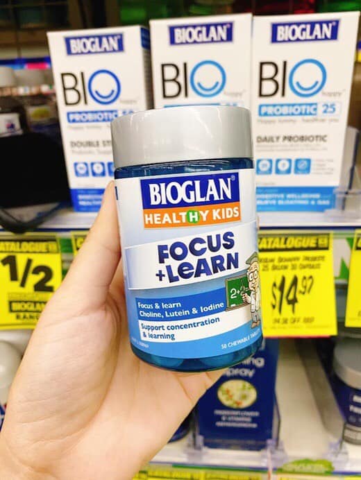 Bổ Não Cho Trẻ Bioglan Kids Focus & Learn 50 Viên Hỗ Trợ Tập Trung & Học Tập