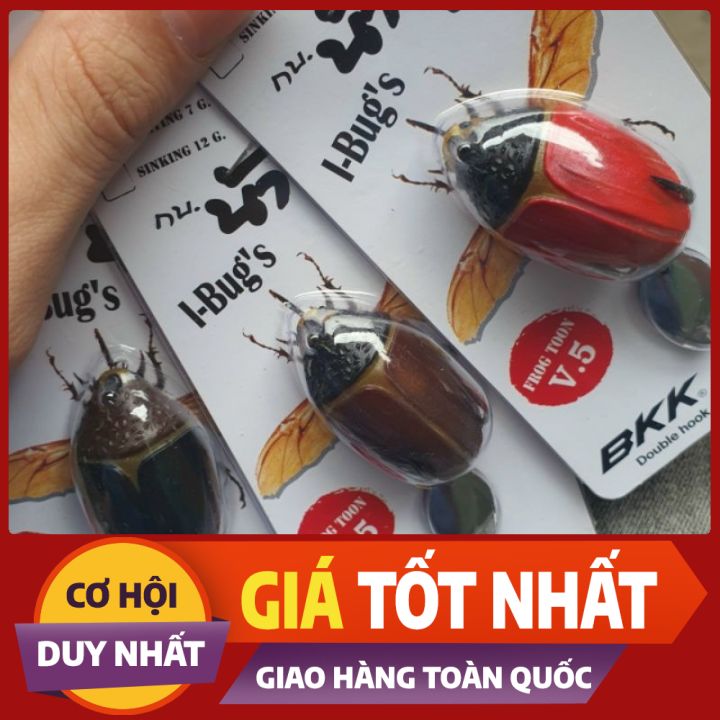 NHÁI HƠI CÂU Lure Frog Toon V5 - Bọ cánh cứng 7g 12g/ [Chính hãng]Mồi Frog Toon V5 lưỡi BKK chuyên lóc Made in Thái Lan