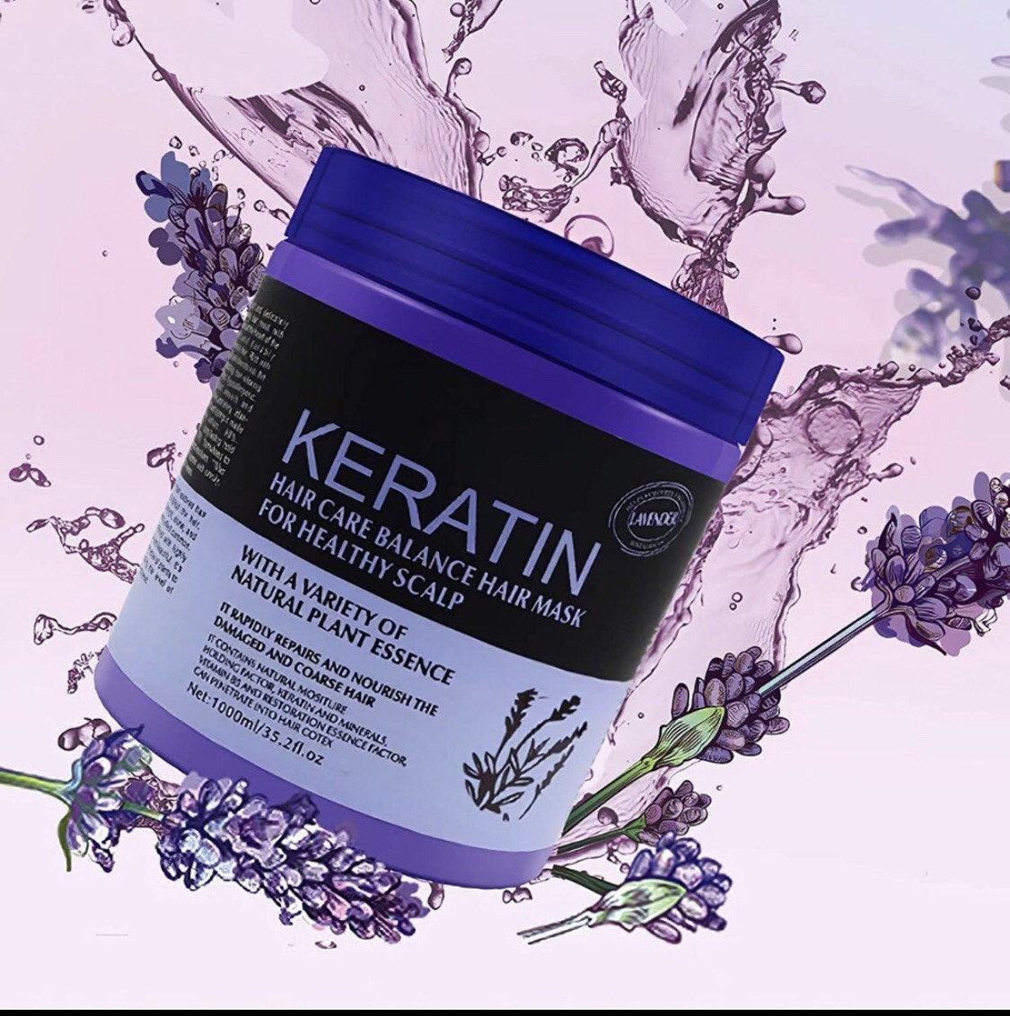 Hấp dầu keratin phục hồi tóc hư tổn 1000ml lavender
