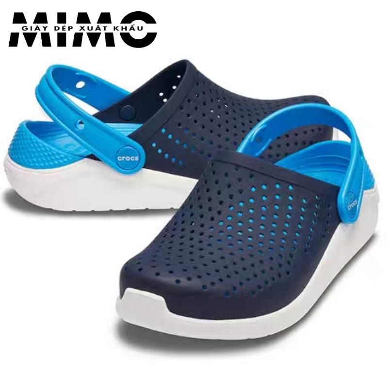 [Tặng 10 jibit 2D] Sục Cross Literide xanh navy, Sục trẻ em, Dép sục nhựa cho bé, Dép sục nhựa đi mưa siêu êm mềm nhẹ, bền đẹp. chống trơn trượt cho bé trai