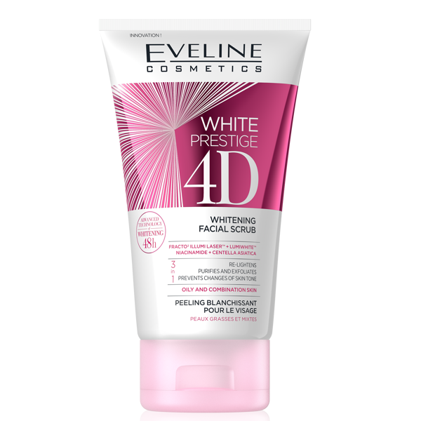 Gel tẩy da chết trắng da Eveline White Prestige 4D 150ml