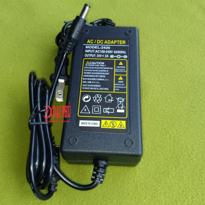 [HCM]Nguồn adapter 24v 2a adaptor 24v 2a 5.5 * 2.5mm led báo nguồn