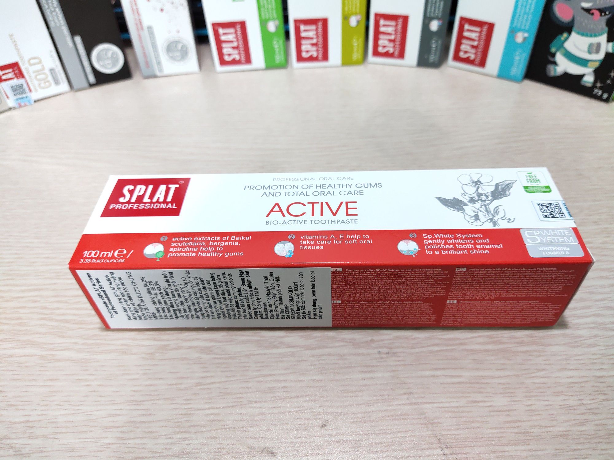 Kem đánh răng chống viêm lợi, cầm máu SPLAT - ACTIVE 100ml (Phân phối chính hãng)