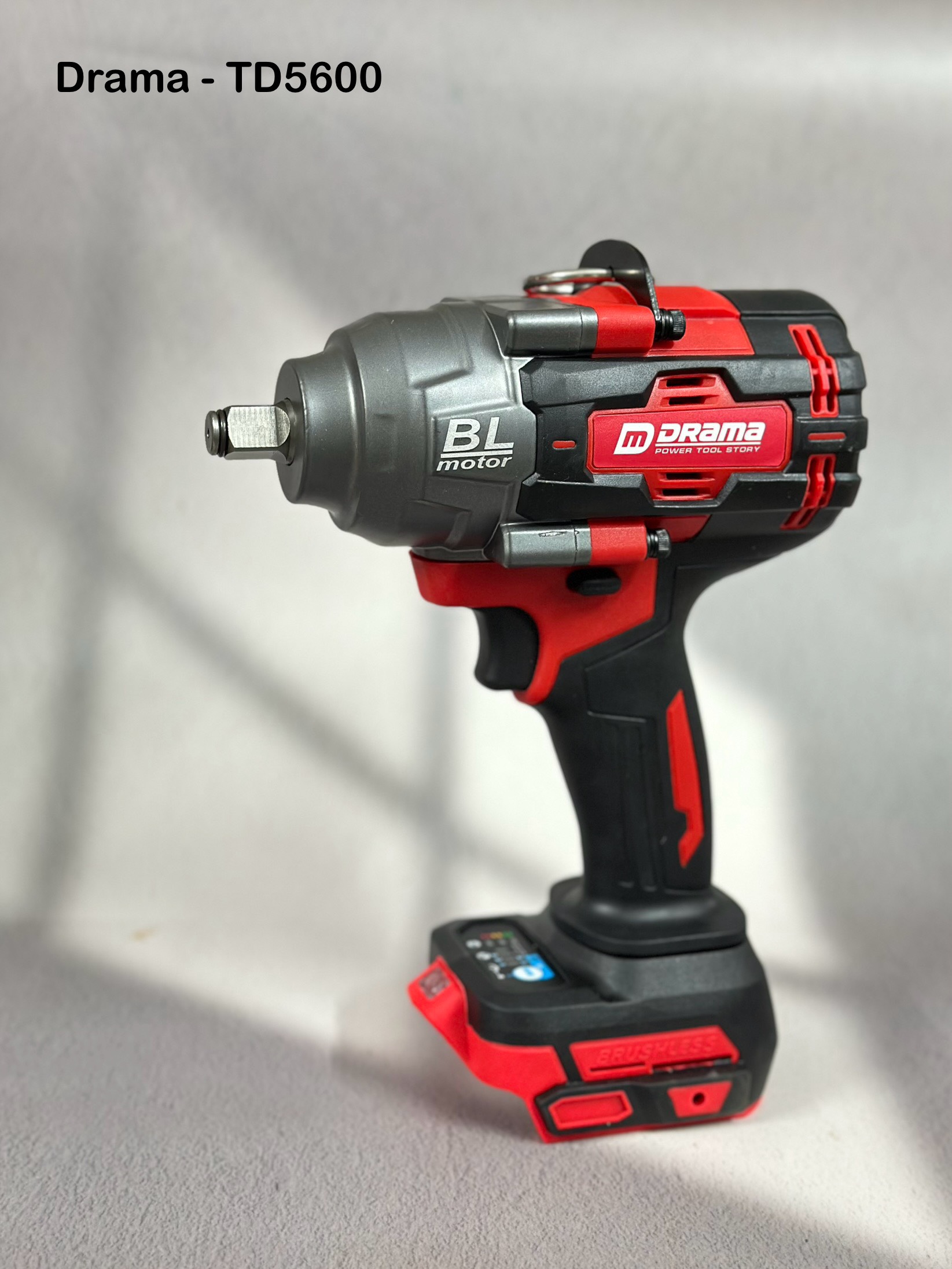 Thân máy siết bulong DRAMA D5600, Lực siết 1880Nm, Động cơ Không chổi than Siêu mạnh mẽ bền bỉ, Chân pin phổ thông 4cm