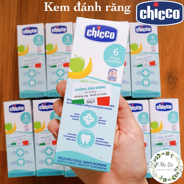 Kem đánh răng chicco cho bé từ 6 tháng