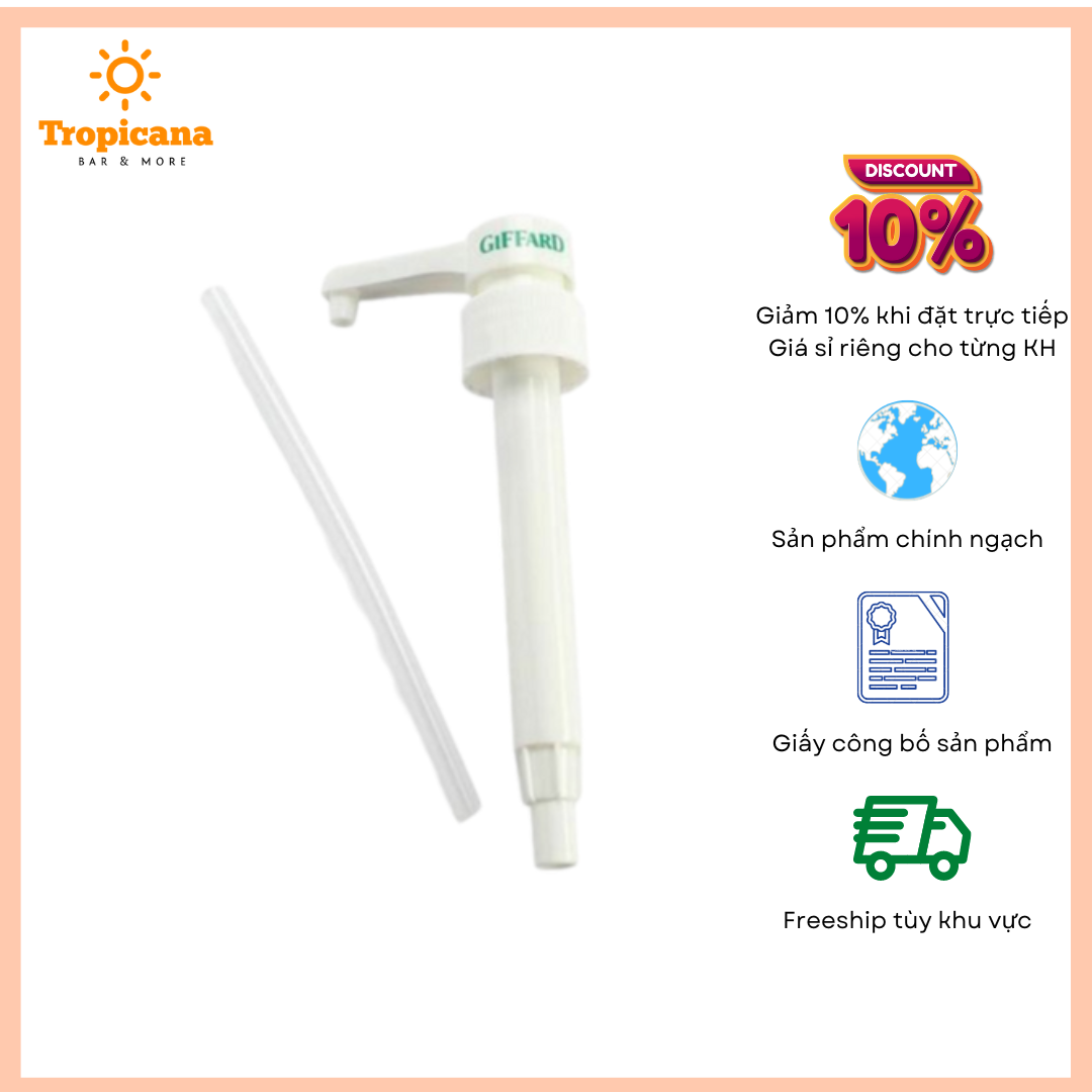 Vòi Pump Syrup Giffad Chính hãng - Pump 10ml