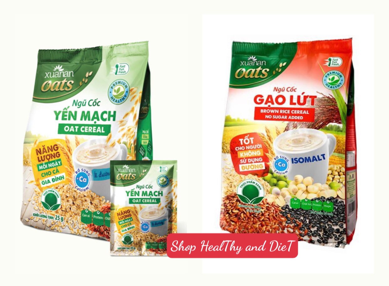 ComBo NC Yến Mạch 400gr + NC Gạo Lứt Ăn Kiêng 400gr -  Tặng 1 Gói Y.Mạch