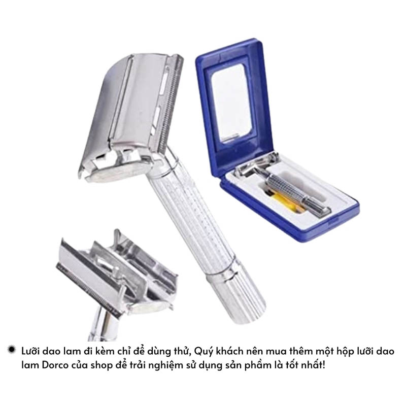 Dụng cụ cạo râu lưỡi lam cổ điển đẹp sang trọng sạch mịn màng