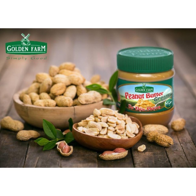 Bơ đậu phộng mịn golden farm hũ 510g