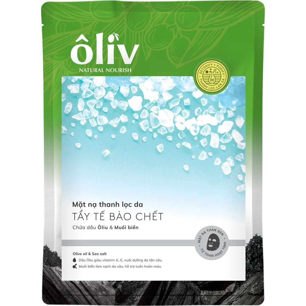 Mặt nạ oliv thanh lọc da 22g muối biển