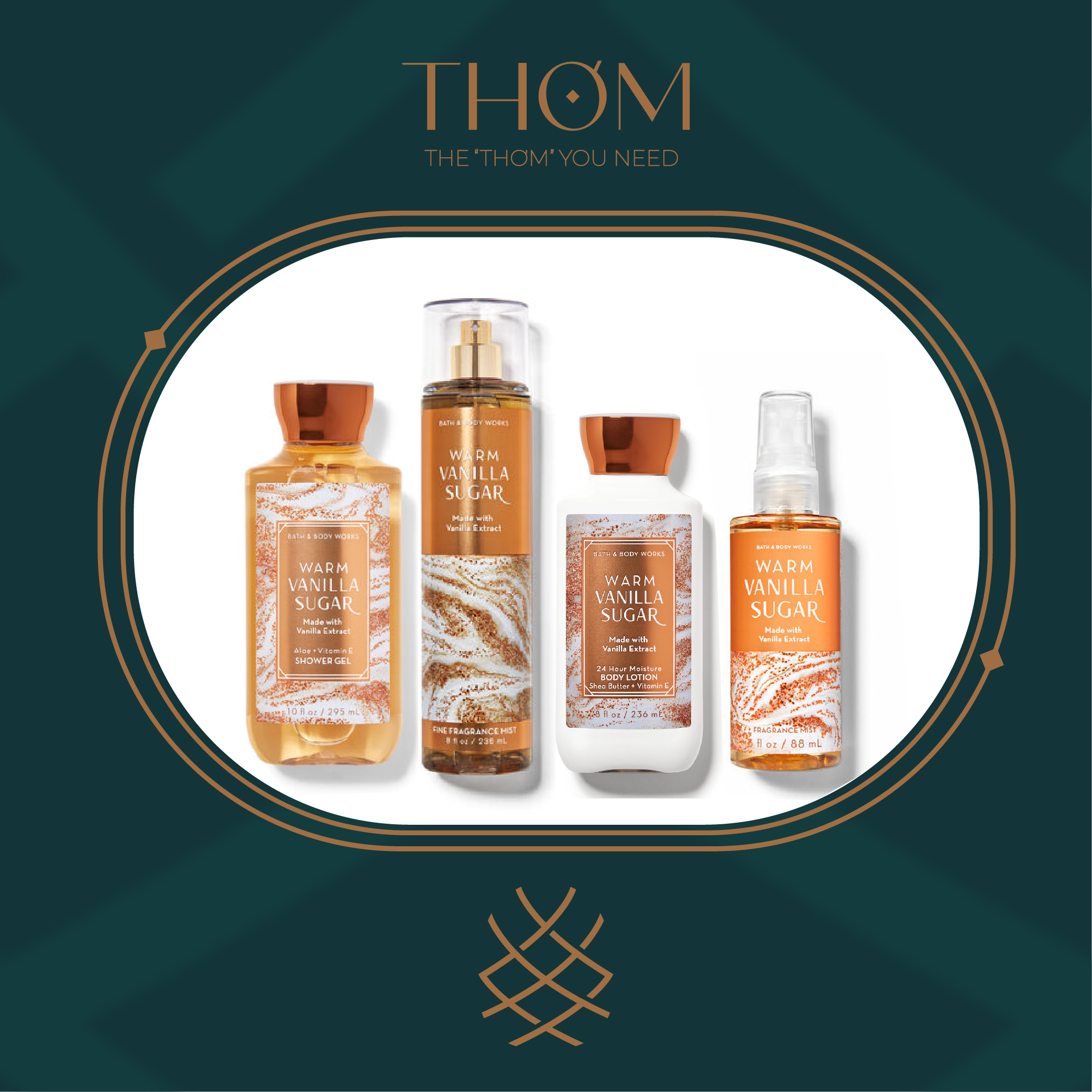 WARM VANILLA SUGAR | Sản Phẩm Tắm Dưỡng Xịt Thơm Toàn Thân Bath & Body Works