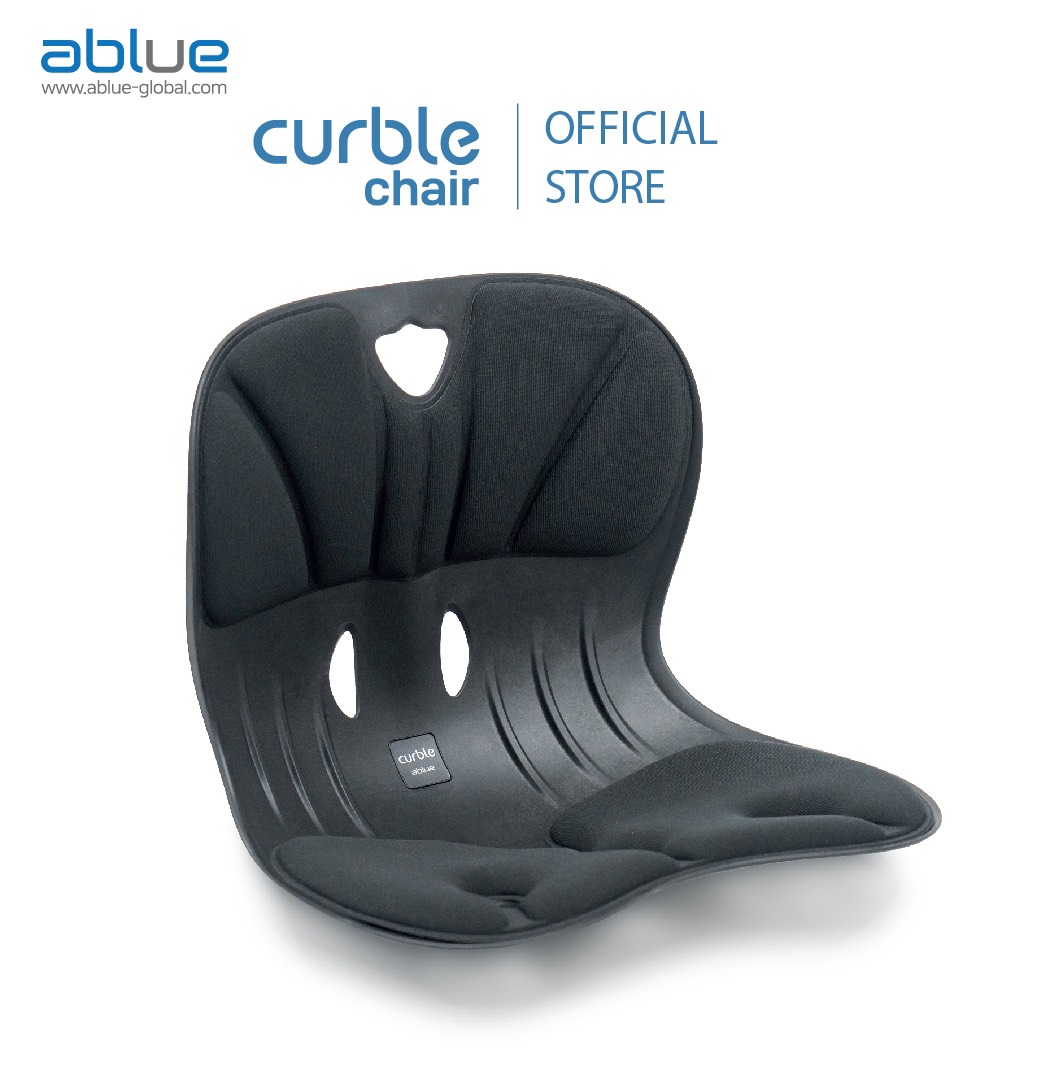 [ LazMall ] Ghế văn phòng điều chỉnh tư thế chống gù Curble Chair Wider Black - MADE IN KOREA ( người trên 50kg)