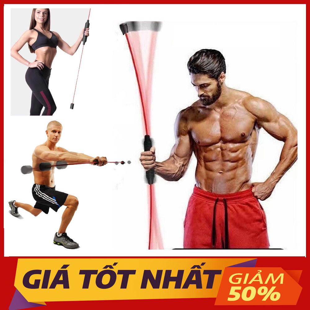 [Loại 1-gấp gọn] Thanh Đòn Rung Căng Tập Thể Dục Đa Năng, Gậy Yoga Giảm Cân Đốt Mỡ Định Hình Tập Luyện Tập Luyện Tại Nhà