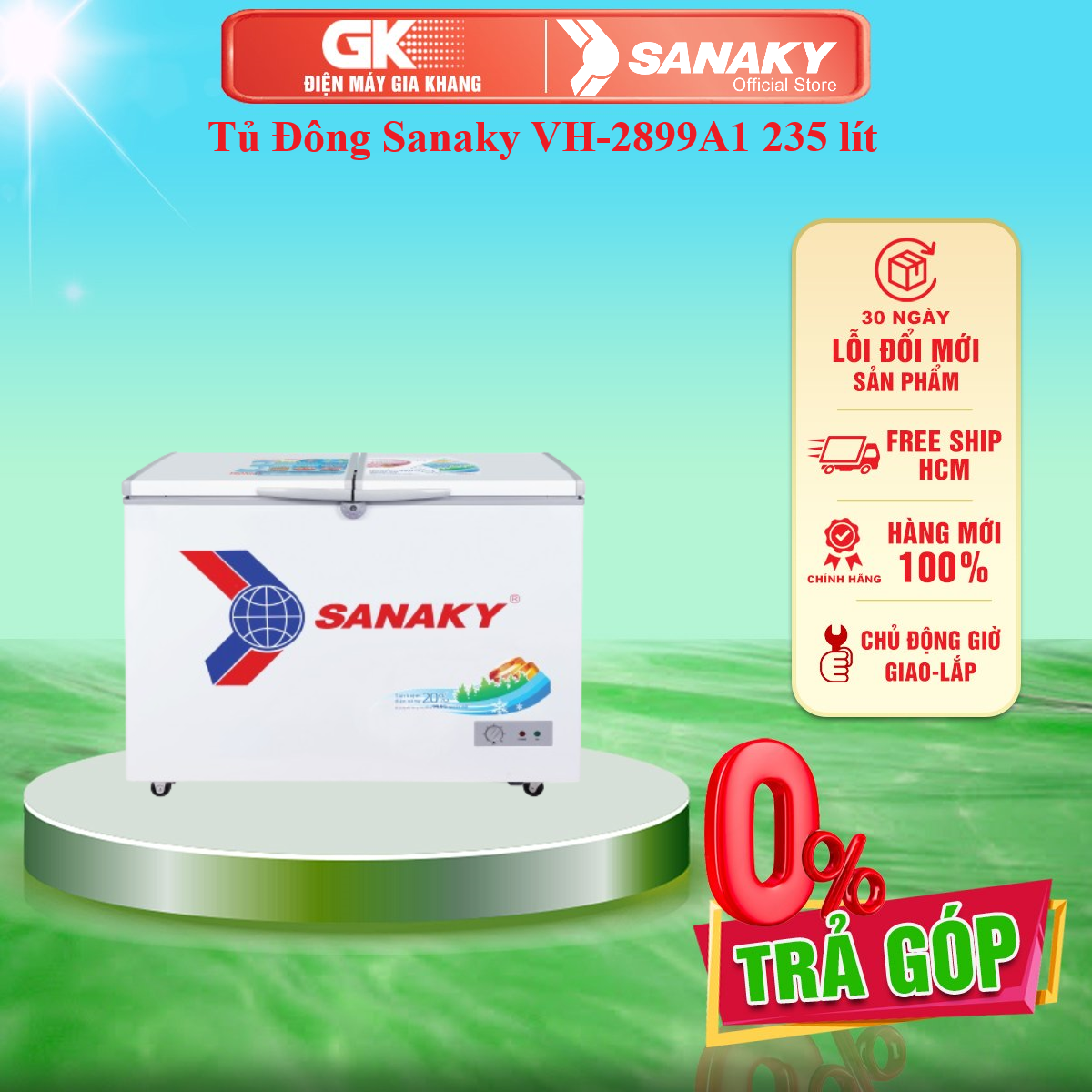 Tủ đông sanaky vh-2899a1 235 lít - giao toàn quốc