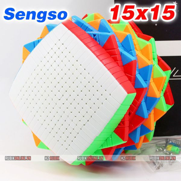 [Khủng] Rubik 15X15 Shengshou Shengso 15X15 Nhựa Màu Bền Bỉ Siêu Đẹp Rubik 15 Tầng Stickerless
